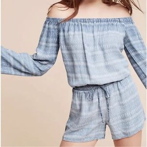 Anthropologie Cloth&Stone Chambray Romper